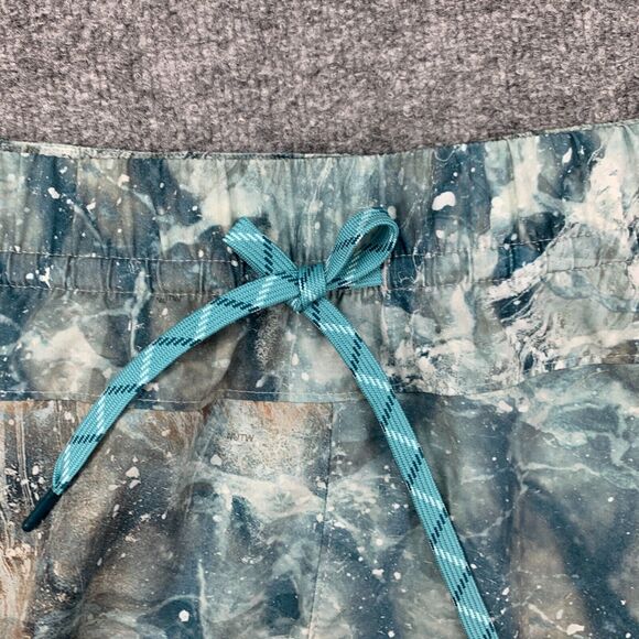 Under Armour Fusion Printed Shorts Womens L Large Blue Drawcord Lightweight - Picture 9 of 14